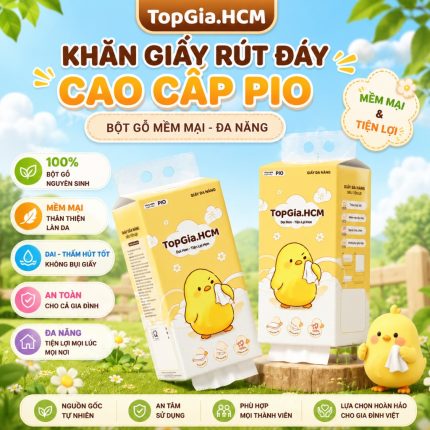 Khăn giấy rút PIO TopGia mềm mịn dai chắc
