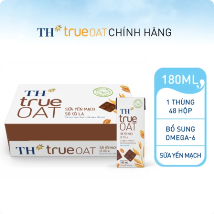 TH true OAT sữa yến mạch sô cô la 180ml thùng 48 hộp chính hãng