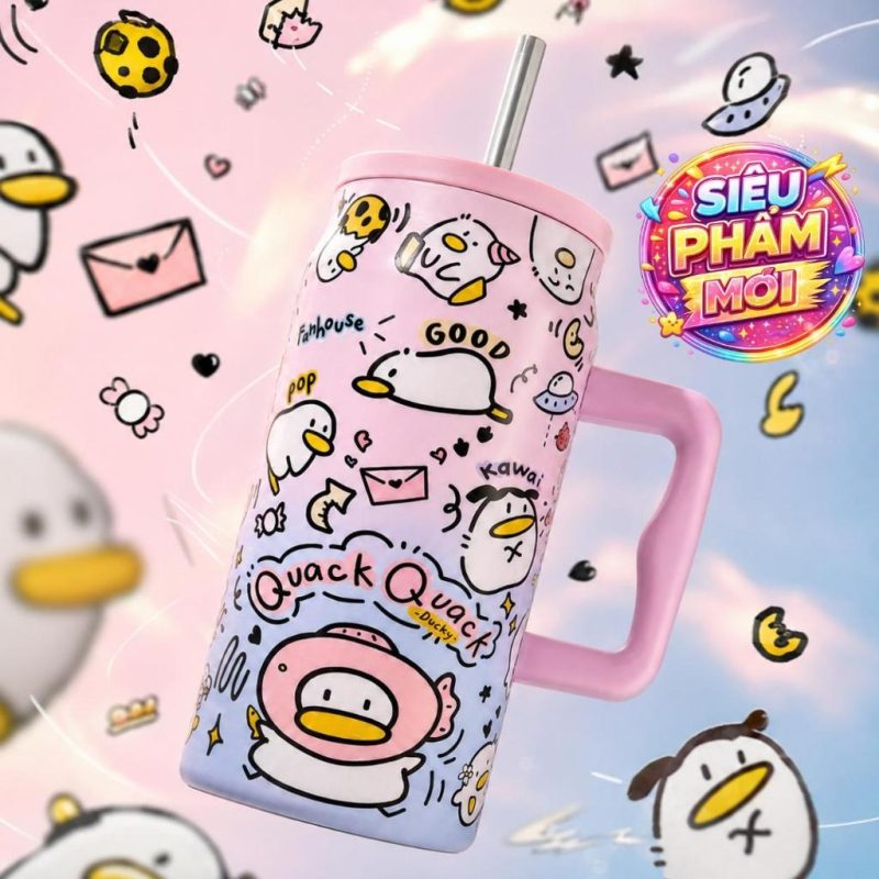 Ly giữ nhiệt BIGCUP 1500ml mẫu Quack Quack